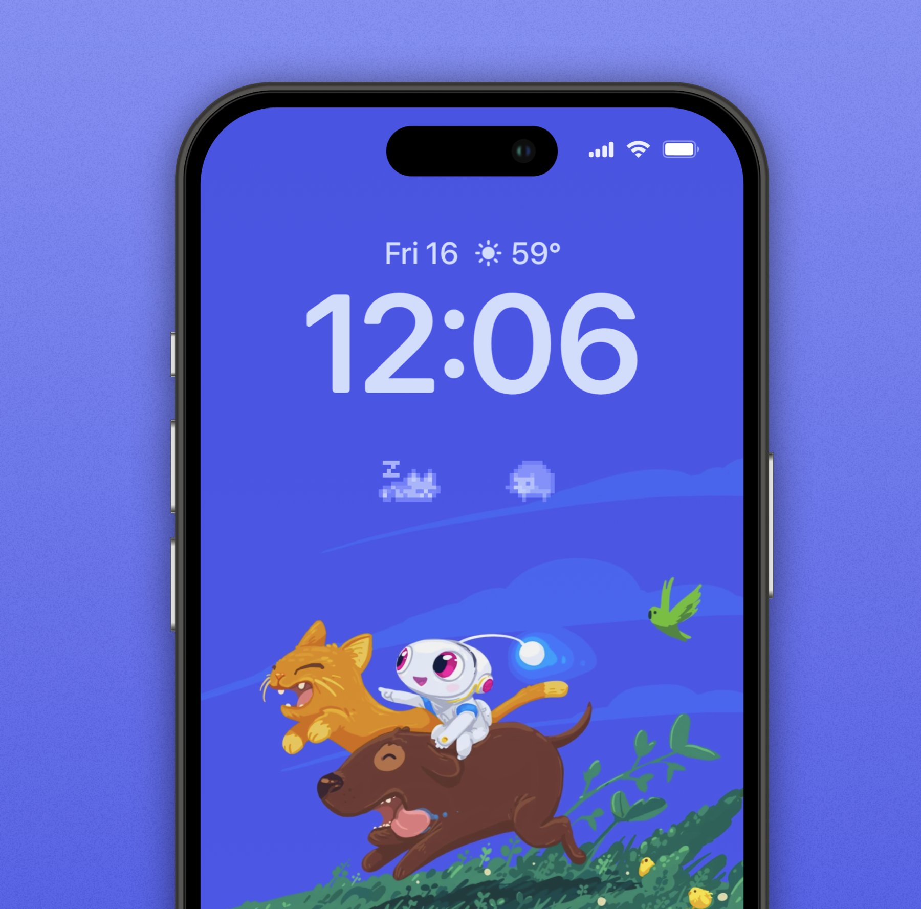 Probably the cutout's cutest use on the iPhone 14 Pro Apollo